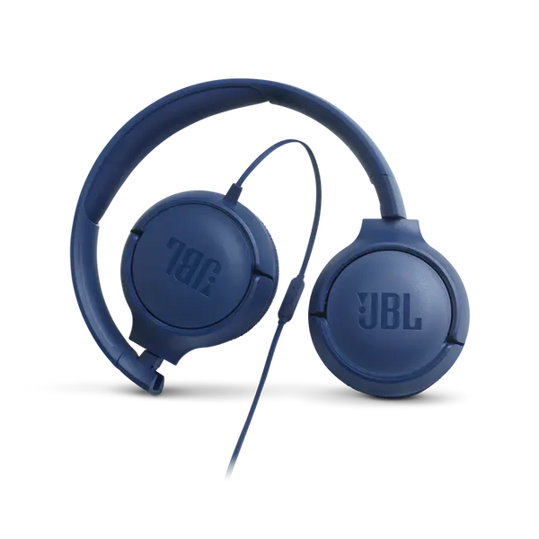 JBL Tune 500 Wired On-Ear Headphones- Blue – New World