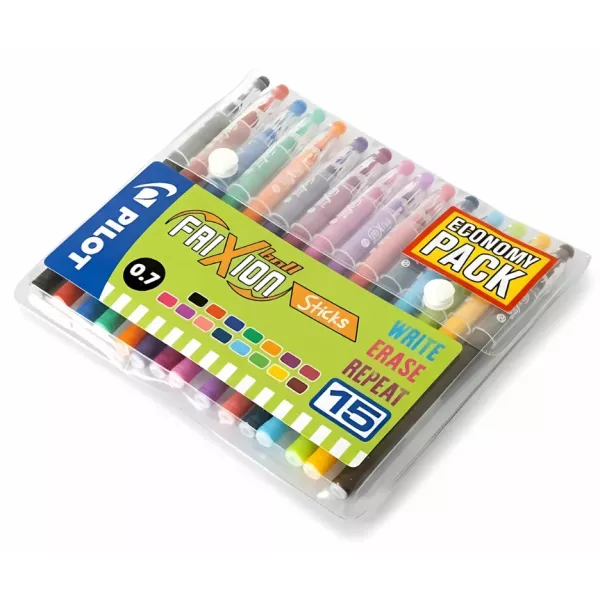 Pilot Frixion Ball Pen Sticks – Wallet of 15 Assorted Colours