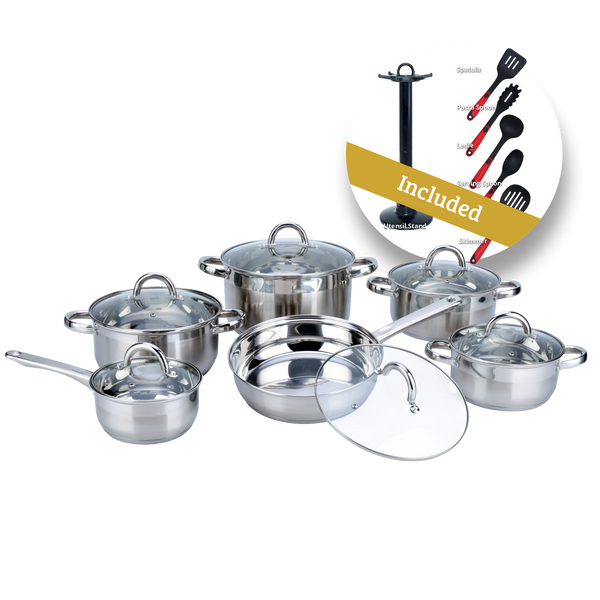 Snappy Chef 12pc Supreme Set + Free Untensils - SSCS012 – New World Snappy Chef 12pc Supreme Set + Free Untensils - SSCS012 – New World