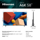 Hisense 58A6K UHD 4K TV - 58"