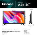 Hisense 40A4K FHD Smart 40" - TV