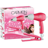 Carmen 5160 Girls Night Out Kit - Hair Dryer - Straightener - New World