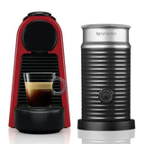 Nespresso Essenza Mini + Aeroccino Milk Frother - Ruby Red - New World