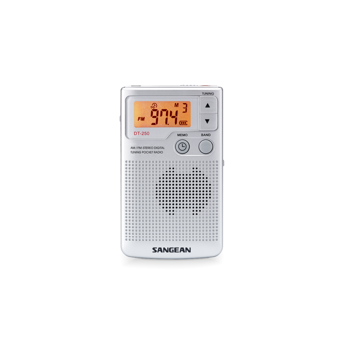 Sangean DT-250 AM / FM-Stereo Pocket Radio - Silver