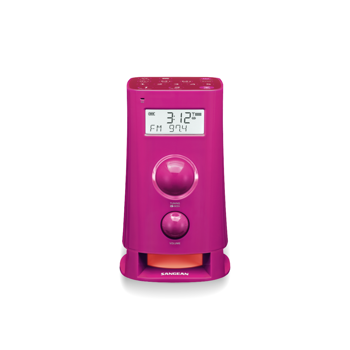 Sangean K-200 AM / FM-RBDS / AUX-In Digital Tuning Radio - Pink