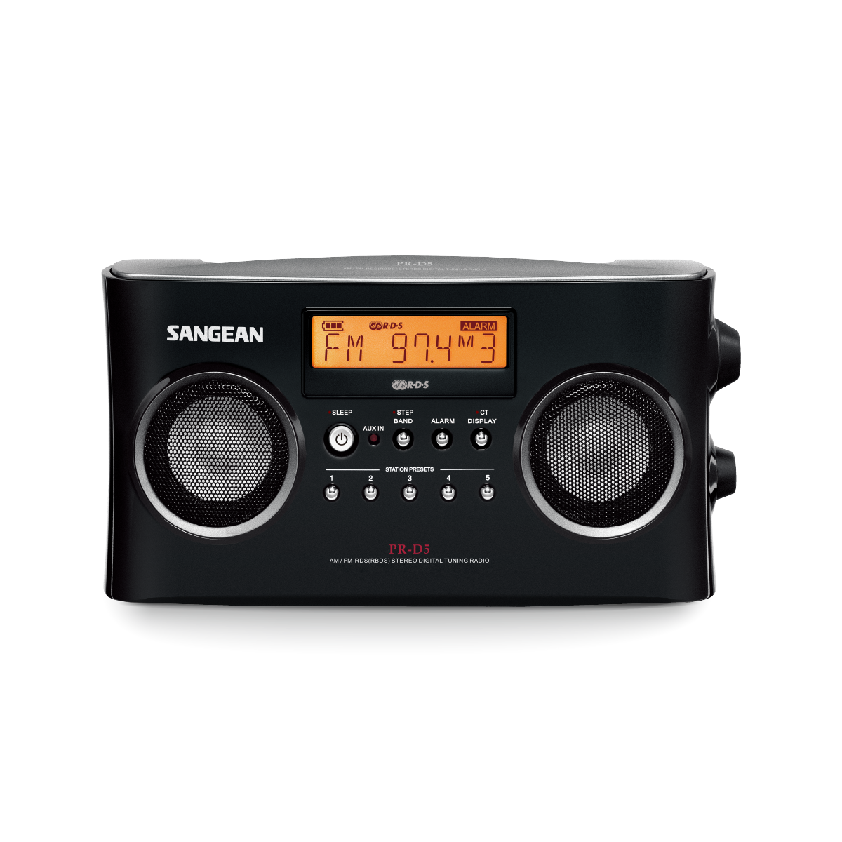 Sangean PR-D5 AM / FM-RDS (RBDS) Stereo Digital Tuning Radio - Black