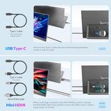 Rii RS100+ Portable Monitor, 15.6 inch 1080P FHD IPS Display with KickStand