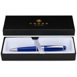 Cross Bailey Light Ballpoint Pen Blue Chrome Trim - AT0742-4