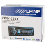 Alpine CDE-177BT Bluetooth/ Mp3/USB Car Radio