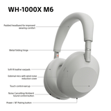 Sony WH-1000XM6 Wireless Noise Cancelling Headphones - Silver