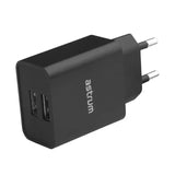 Astrum Pro Dual U24 12W 2.4A USB Wall Charger Black