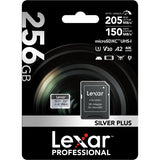 Lexar 256GB Professional Silver Plus microSDXC UHS-I Memory Card