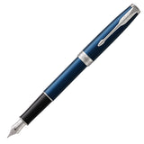 Parker Sonnet Fountain Pen Blue Lacquer Chrome Trim - NS1945364