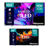Hisense 100U7K Mini-LED ULED TV + Hisense 55Q7N QLED TV - 55"