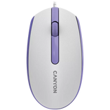 Canyon CM-10WL Wired Mouse Black White Lavender
