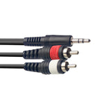 Stagg S-Series 3M Y-Cable RCA/Mini Jack (M/M)