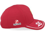 Scuderia Ferrari F1 Team 2025 Charles Leclerc Kids Baseball Cap - Dark Cherry Red