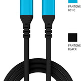 TROO Certified Ultra Fast Charge 100W Type-C Silicone Blue - 1 Meter