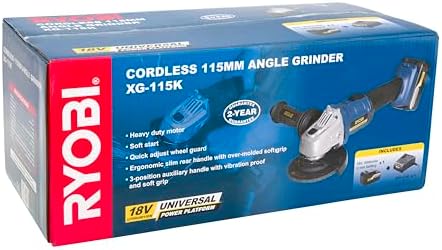 Ryobi Cordless Brushless Angle Grinder Kit 18V XBG-115K – New World