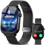 Volkano Trinity Series Smartwatch with Metal Mesh Strap – Black