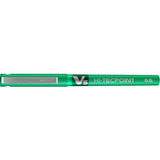 Pilot V5 Hi-Tecpoint Liquid Ink Rollerball FINE Tip - Green Ink