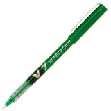 Pilot V7 Hi-Tecpoint Liquid Ink Rollerball FINE Tip - Green Ink