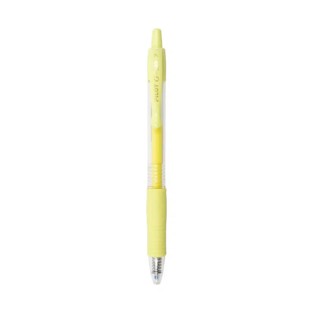 Pastel yellow Pilot G-2 pen