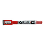 PILOT V Board Master Slim Extra Fine Whiteboard Marker with Eraser and Magnet - RED