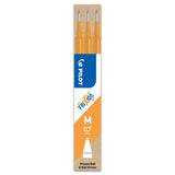 Pilot Frixion Clicker/Ball 0.7mm Erasable Pen Refills Orange - 3 Pack