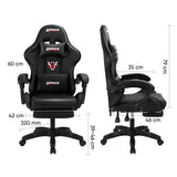 Deli E4949 Ganer Gaming Chair - Black
