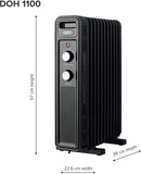 Defy DOH 1100 11 Fin Oil Heater - Black