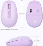 Rii RM700 Wireless Mouse  2.4G Silent Mouse with USB Nano Receiver - Purple