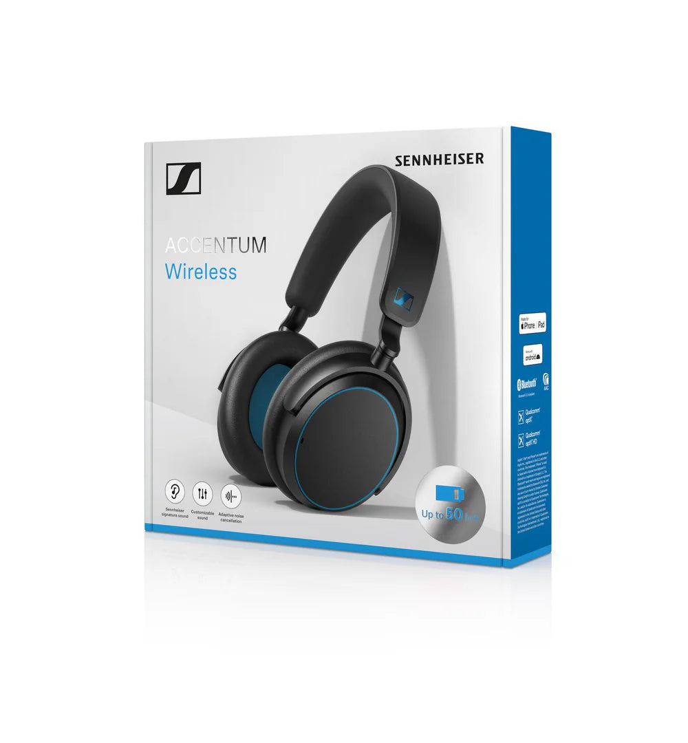 Sennheiser ACCENTUM Wireless Headphones - Blues – New World Sennheiser ACCENTUM Wireless Headphones - Blues – New World