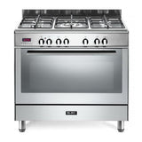ELBA 9FX827N 90cm Fusion 5 Burner Gas/Electric Cooker - Stainless steel