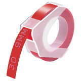 DYMO Embossing Label Tape Red - 9mm x 3m