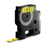 DYMO D1 Standard 9mm x 7m Black on Yellow Label Cassette