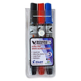 Pilot V Board Master Whiteboard Marker Ultra Fine Wallet Of 3