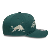 Red Bull Racing F1 Washed 9Seventy Cap Stretch Snap Adults - Dark Green