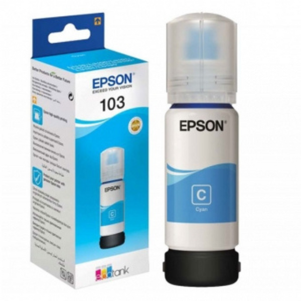 Epson 103 Ink Bottle Cyan EcoTank Original 65ml Single-pack – New World