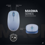 VolkanoX Magma Bluetooth Wireless Mouse Blue Grey VKX-201-BG
