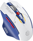 Inphic F9 2.4G Wireless Office Mouse with Silent Clicks - Blue/White
