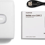Fujifilm Instax Mini Link 2 Smartphone Printer Kit Clay White