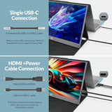 Rii RS100 Portable Monitor, 15.6 inch 1080P FHD IPS Display with Cover,