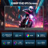Rii RS100 Portable Monitor, 15.6 inch 1080P FHD IPS Display with Cover,