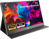 Rii RS100 Portable Monitor, 15.6 inch 1080P FHD IPS Display with Cover,