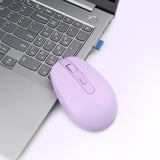 Rii RM700 Wireless Mouse  2.4G Silent Mouse with USB Nano Receiver - Purple