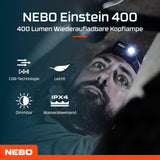 Nebo Einstein 400 Rechargeable 400 Lumen Headlamp