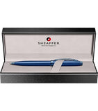Sheaffer® 100 Satin Blue Ballpoint Pen With PVD Blue Trim - 9371