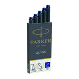 Parker Fountain Pen Ink Cartridge Carded 5s Blue - NS1950403