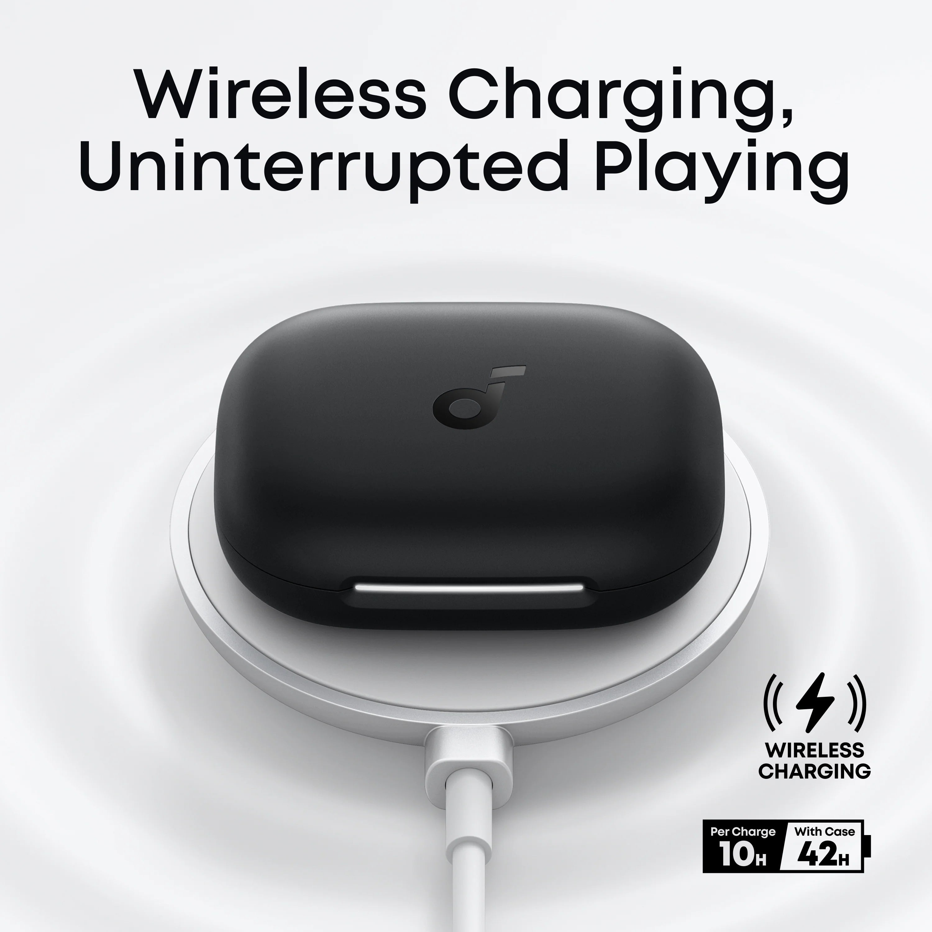 Soundcore AeroFit 2  Adjustable Open-Ear Wireless Earbuds - Black